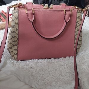Michael Kors Pink and Tan Women's Bag